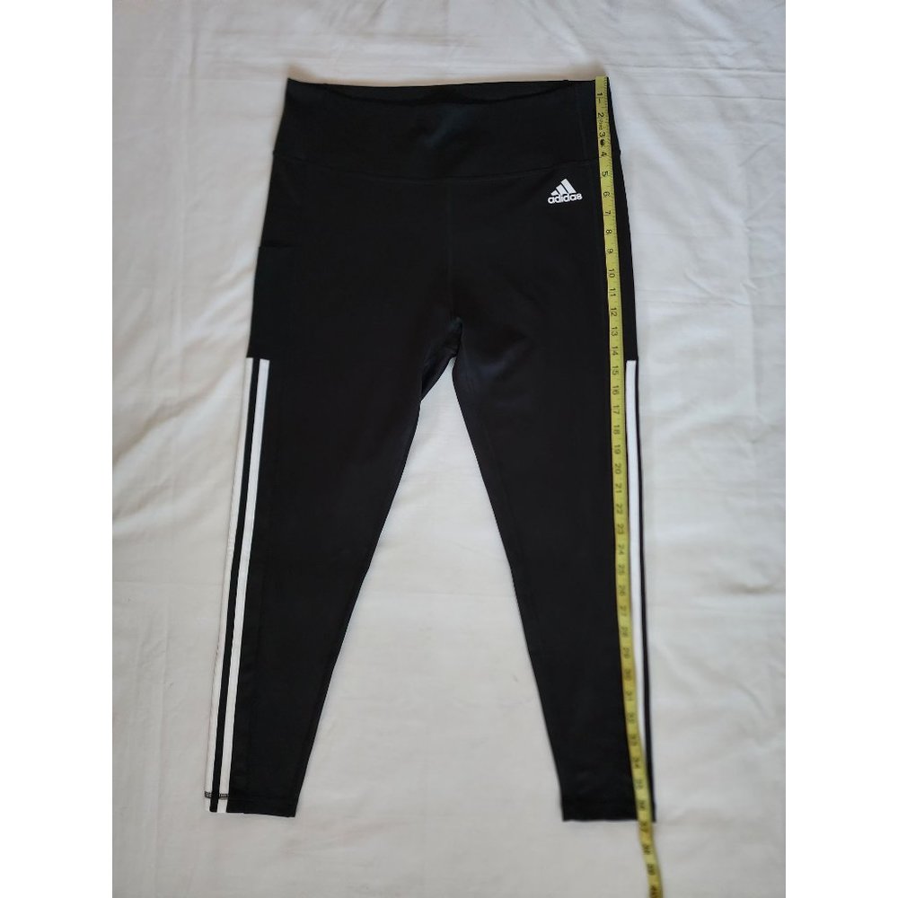 Adidas Women's Black 3-Stripes AEROREADY‎ Tight Fit Legging Pants Size Large - Picture 7 of 9